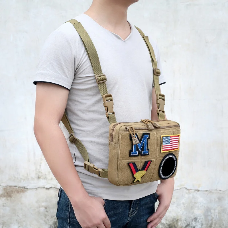 Bolsa de pecho de caza al aire libre, Accesorios de utilidad EDC, riñonera de hombro para correr, acampar, senderismo - imagen 2