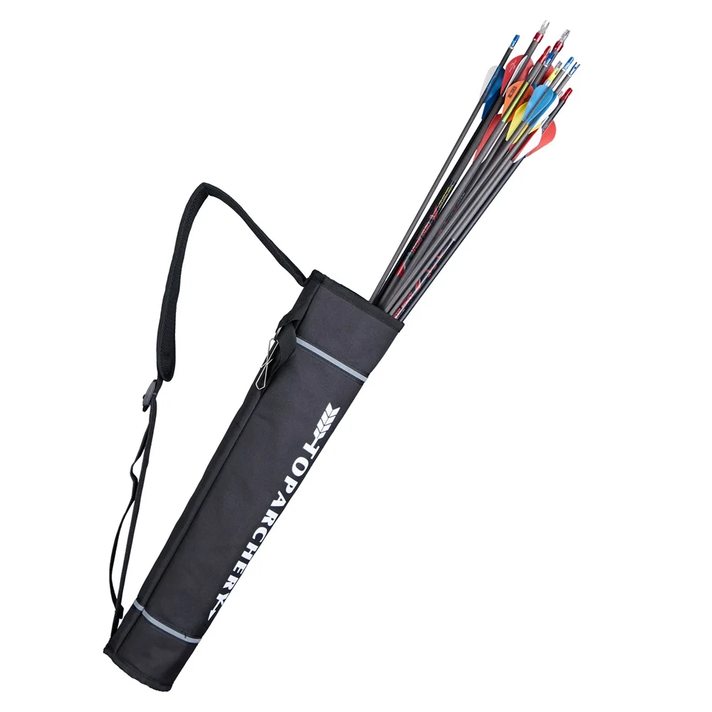 Carcaj de flecha de tiro con arco, bolsa de cuero, tubo de flecha de caza para práctica de tiro, caza al aire libre - imagen 5