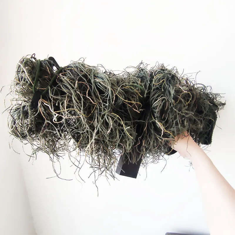 Rifle de caza tipo hierba de 115g, cuerda envolvente, trajes Ghillie, funda para arma, ropa de caza de Paintball de camuflaje - imagen 5