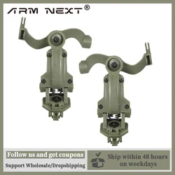 Adaptador de riel para casco con rotación multiángulo, Kit de soporte rápido para casco de tiro, adecuado para carcasa central OPS y riel Wendy Team M-LOK