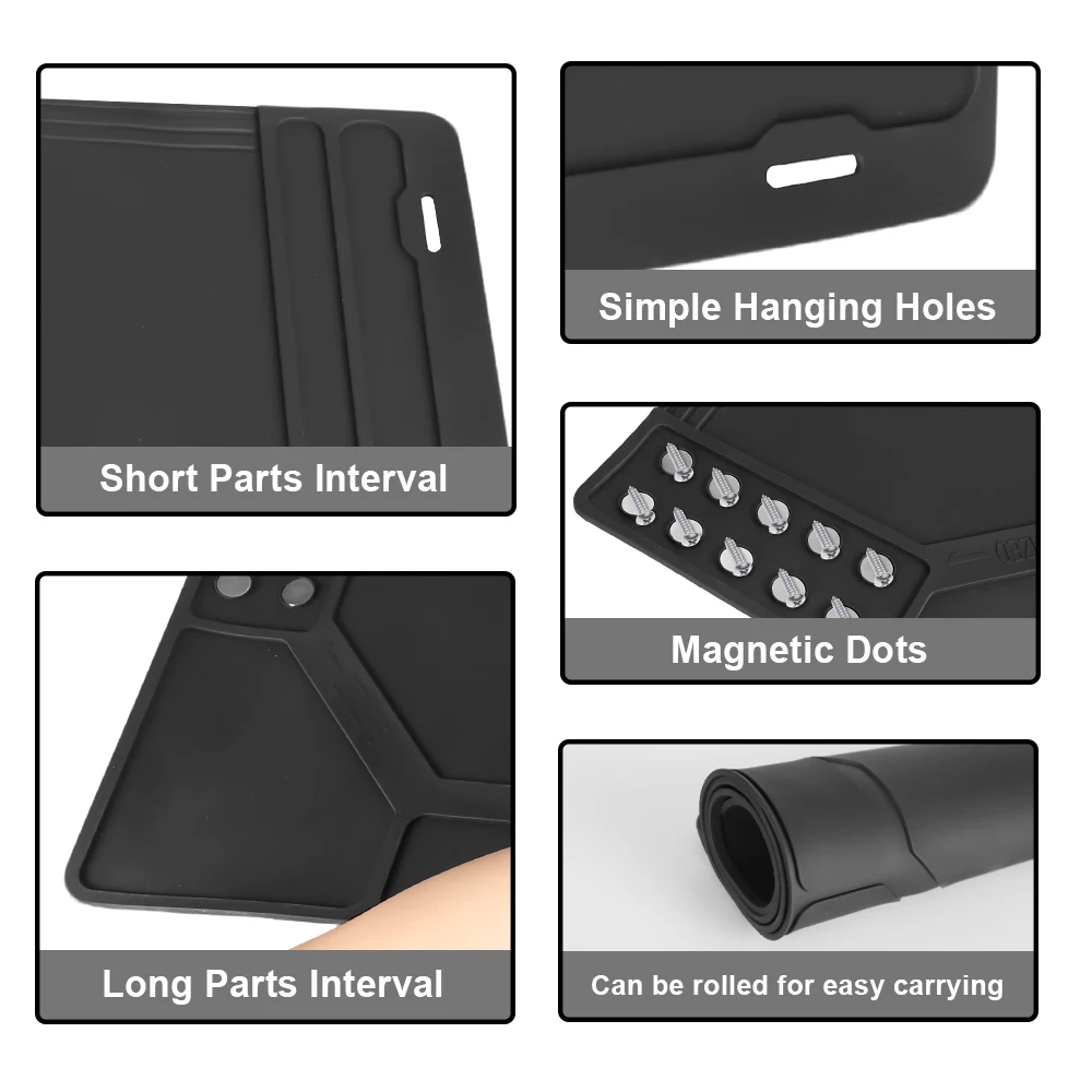 Estera de limpieza de pistola magnética, estera protectora antideslizante y resistente al aceite para Rifles/pistolas, estera de banco de trabajo de reparación de goma, 1 Uds. - imagen 4