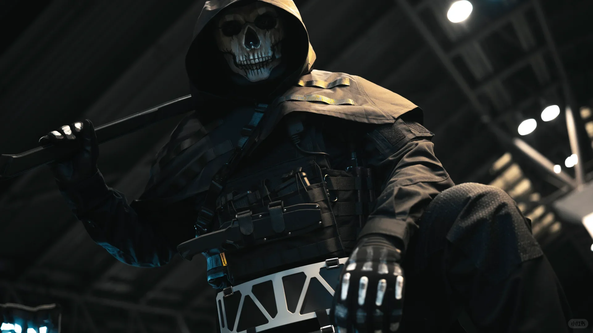 AQzxdc Ghost Death Scythe COD16 Death Angel Death Ghost COS Scythe Death Axe para fiesta de disfraces de Halloween - imagen 3