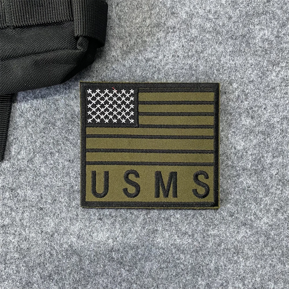 Parches de brazalete del equipo de rescate de esterco de MarSHAL de EE. UU., chaleco SHERIFF, insignia de gancho y bucle, bordado grande, modelado COS, moral de aviación del ejército - imagen 5