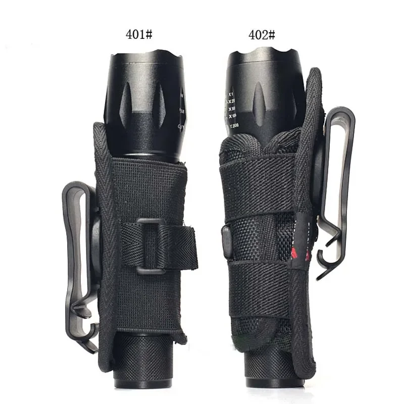 Bolsa para linterna táctica, funda giratoria para linterna, bolsa para linterna, cinturón, bolsa para antorcha con mosquetón de 360 grados - imagen 3