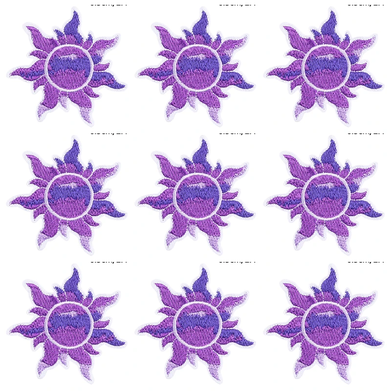 10 unids/lote de parches para planchar al aire libre para ropa DIY pegatinas para ropa en el desierto parche bordado de sol rayas en decoración de chaqueta - imagen 2