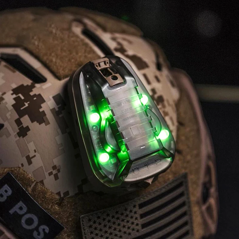 Casco HEL STAR 6 GEN3 Airsoft, luz azul, verde, rojo, señal IR estroboscópica, lámpara de Flash impermeable, accesorios de equipo táctico NGAL PEQ - imagen 3