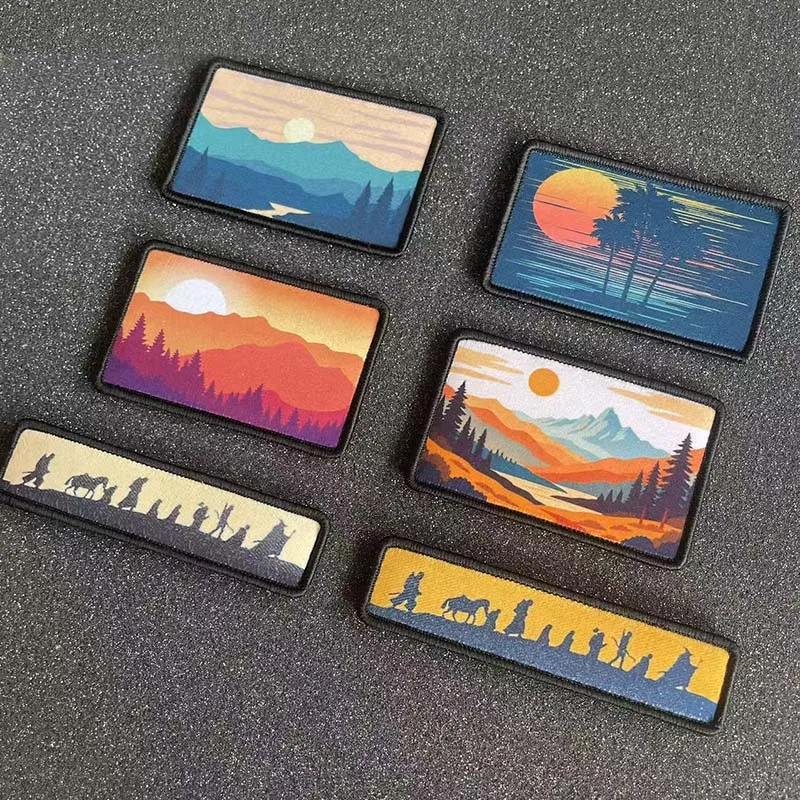 Migrate Journey, amanecer, parches de paisaje de puesta de sol, apliques de tela con emblema de refranes de animales divertidos, insignia de moral táctica para mochila - imagen 2