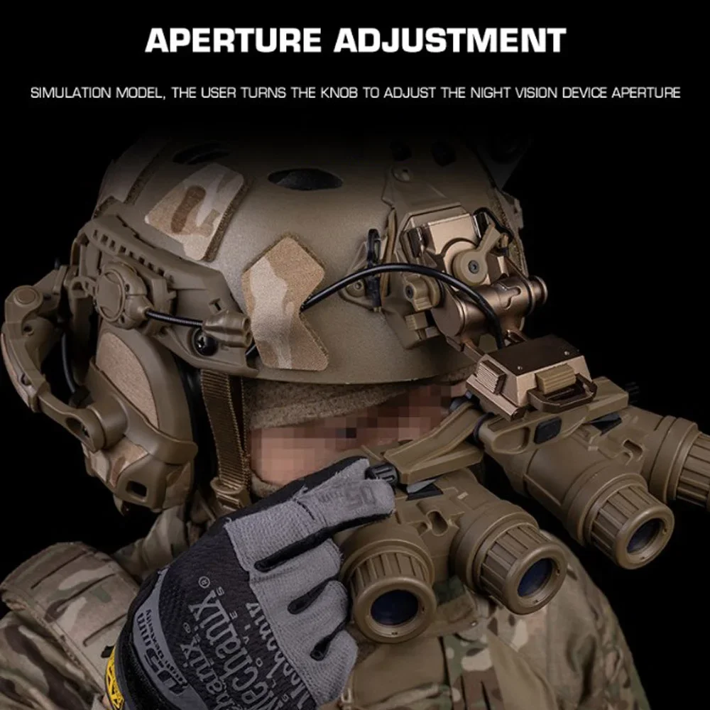 Gafas tácticas GPNVG 18 de visión nocturna, modelo simulado abatible NVG FAST Airsoft, adaptador de montaje para casco, Kit de soporte L4G24, equipo de juego CS - imagen 5