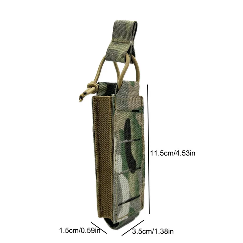Bolsa de una sola revista de 9mm, soporte MAG para pistola táctica, sistema montado MOLLE, banda elástica y cable de choque, accesorios de caza - imagen 3