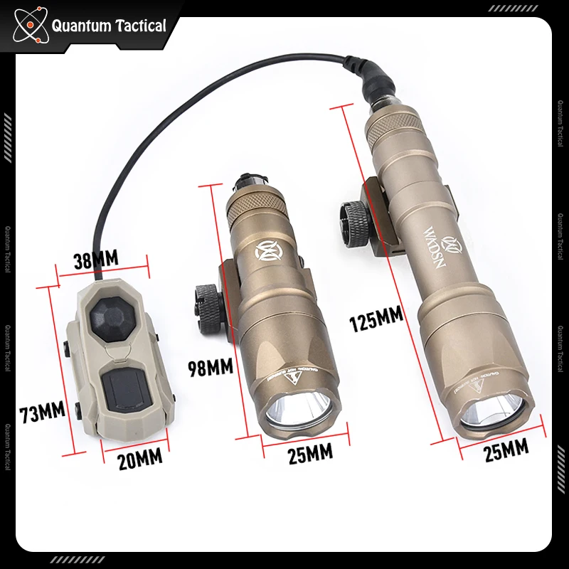 Linterna táctica Surefir M600C SF M300A, Arma de caza, luz AXON, interruptor de 20mm, MLOK Picatinny, llavero de Airsoft M300M600 - imagen 5