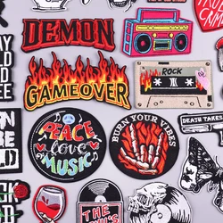 Parche bordado rock punk termoadhesivo para ropa – Planchar o coser