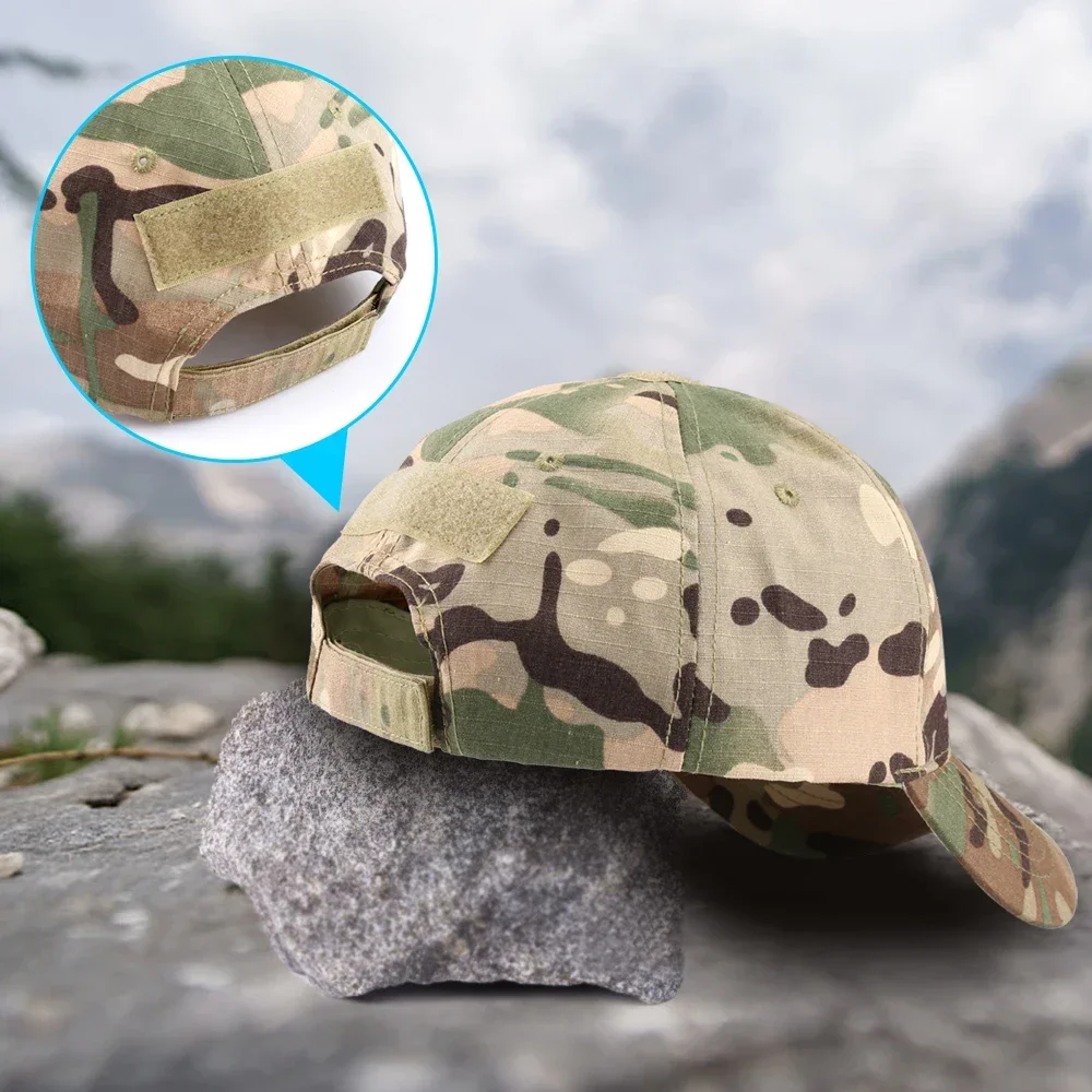 Gorras de béisbol tácticas de camuflaje, gorra de camionero transpirable de malla, Airsoft, deporte, caza, Camping, Snapback ajustable, sombreros a prueba de sol - imagen 5