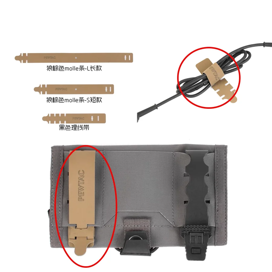 Chaleco táctico con tira de 25cm/15cm, bolsa Molle, accesorios, correa de cinturón de gestión - imagen 2