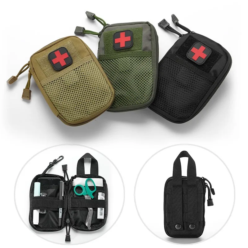 Kit de primeros auxilios Molle, billetera de bolsillo EDC, bolsa médica de emergencia para acampar, Safari al aire libre