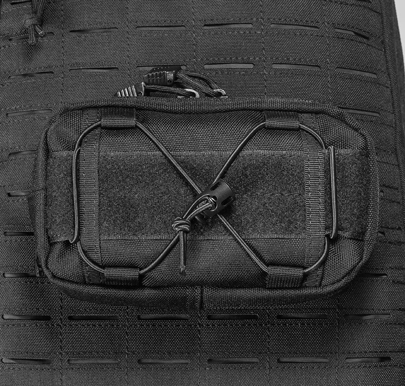 Bolsa Molle pequeña de nailon 1000D, bolsa de utilidad EDC impermeable con correa para el hombro para mochila, senderismo al aire libre, Camping - imagen 5