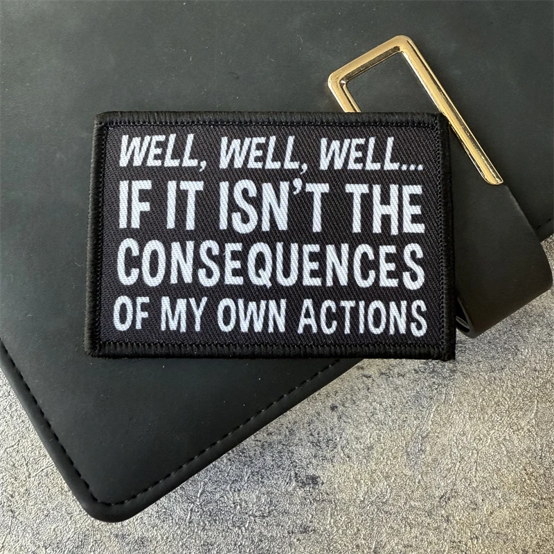 Insignia de moral bien bien bien, parche con gancho y bucle, insignia militar táctica divertida, gancho y bucle, mochila, sombrero, accesorios, pegatinas - imagen 4