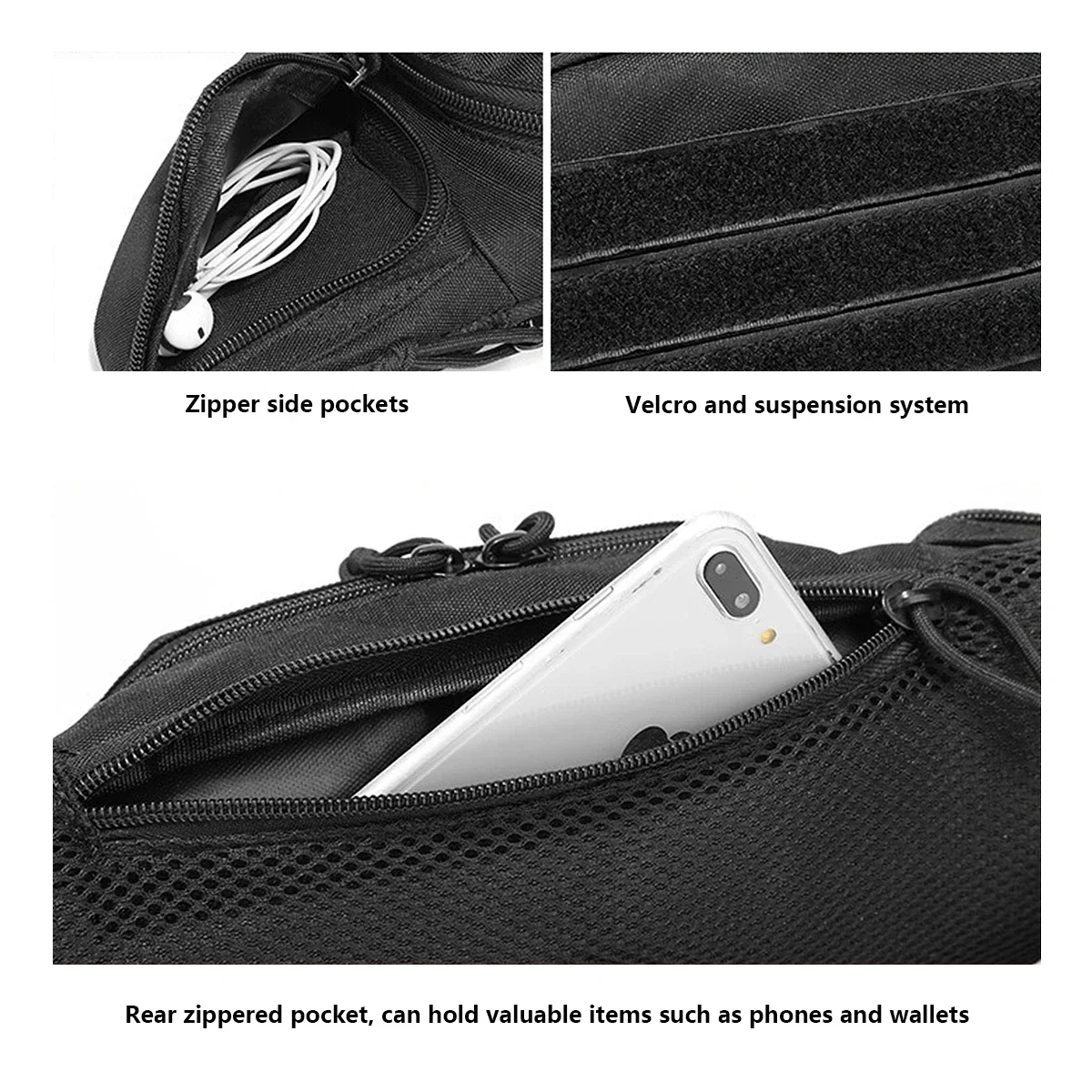 Riñonera táctica de cintura para motociclista, bolsa de pecho para deportes, escalada, caza, pistola, revista - imagen 5