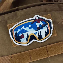 Parche táctico snowboarder militar con velcro para mochila