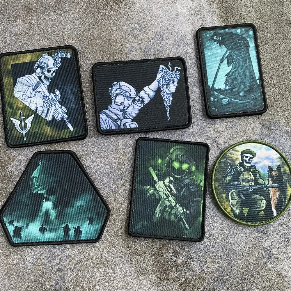 Parches tácticos rusos con estampado de Chevron, insignia de moral del Cuerpo bordado espacial, abrazadera de gancho y bucle de Moscú, pegatina para mochila - imagen 2