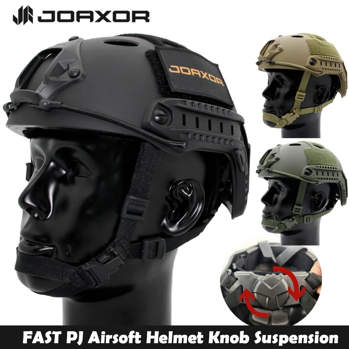 JOAXOR FAST PJ Helmet Airsoft TacticsHelmets ABS Outdoor CS Paintball Shooting Game, equipo de protección