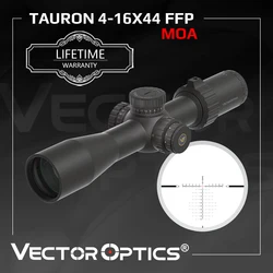 Mira Telescópica Vector Optics Tauron 4-16x44 FFP | Tubo de 34 mm | Rango de Ajuste de 110 MOA | Función de Parada Cero | Para Tiro de Precisión