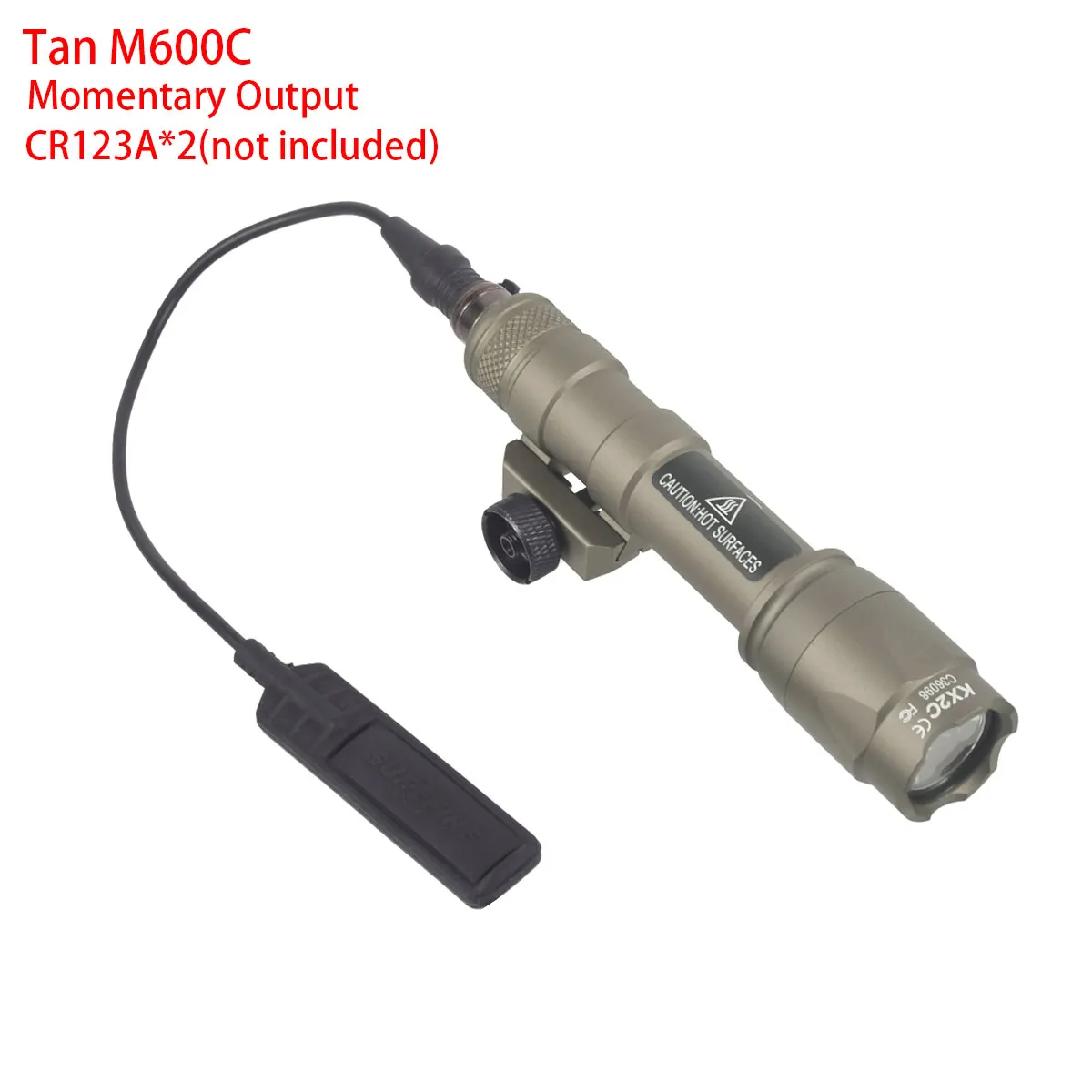 SureFire-linterna táctica para arma, M600, M600A, M600C, Airsoft, caza, explorador, Rifle, AR15, HK416, interruptor remoto Olight - imagen 5