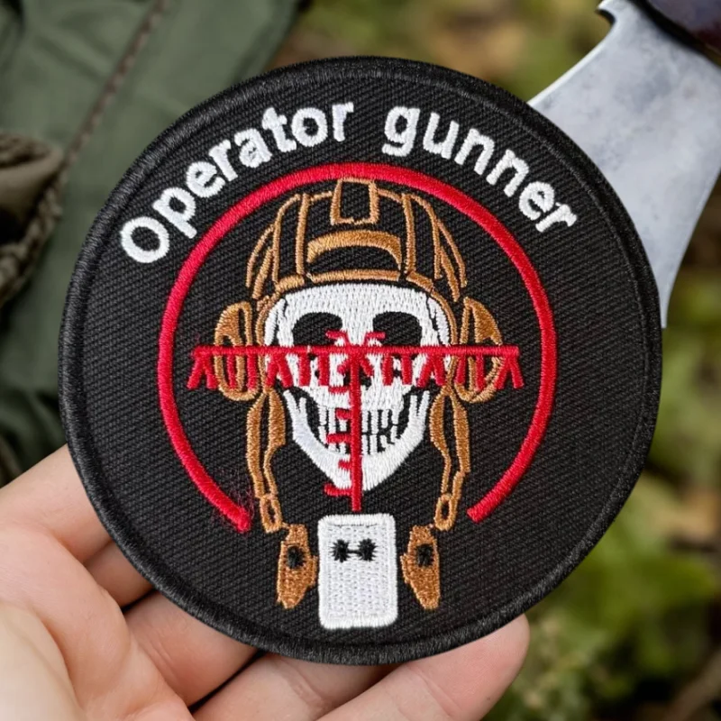 Parche bordado de operador, chaleco táctico, insignia de moral con gancho y bucle, pegatinas decorativas para mochila, parches para brazalete para ropa - imagen 2