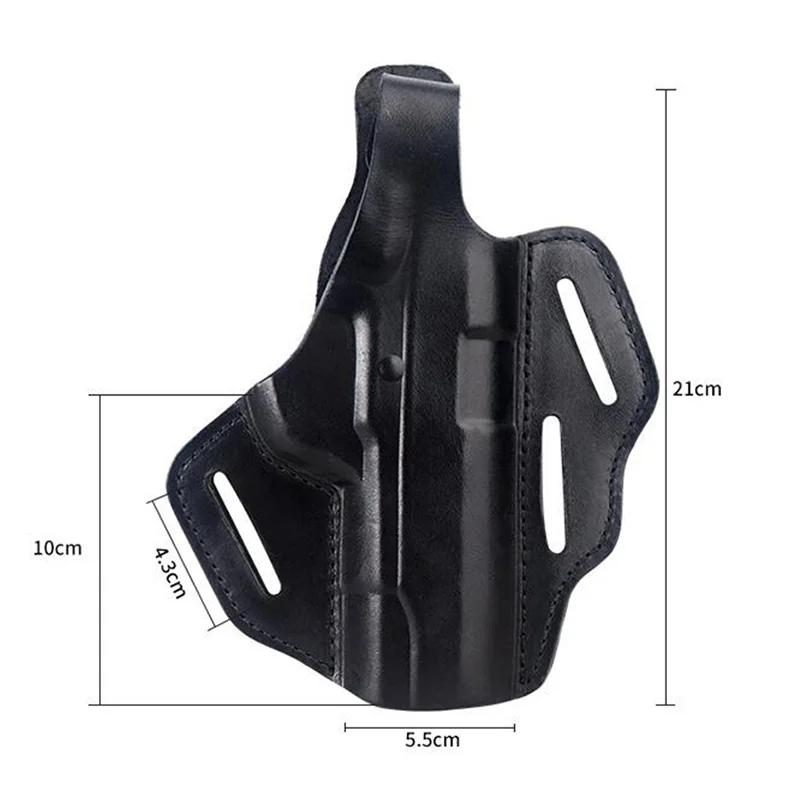 Funda militar de cuero de vaca para pistola M1911, funda de pistola, bolsa de pistola de tracción rápida, accesorios para Airsoft de caza - imagen 4