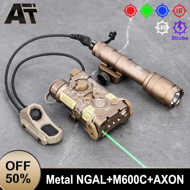 Linterna táctica totalmente de Metal NGAL láser WADSN M600C M300A con interruptor de doble función AXON compatible con riel de 20MM, luz LED para arma Airsoft - imagen 2