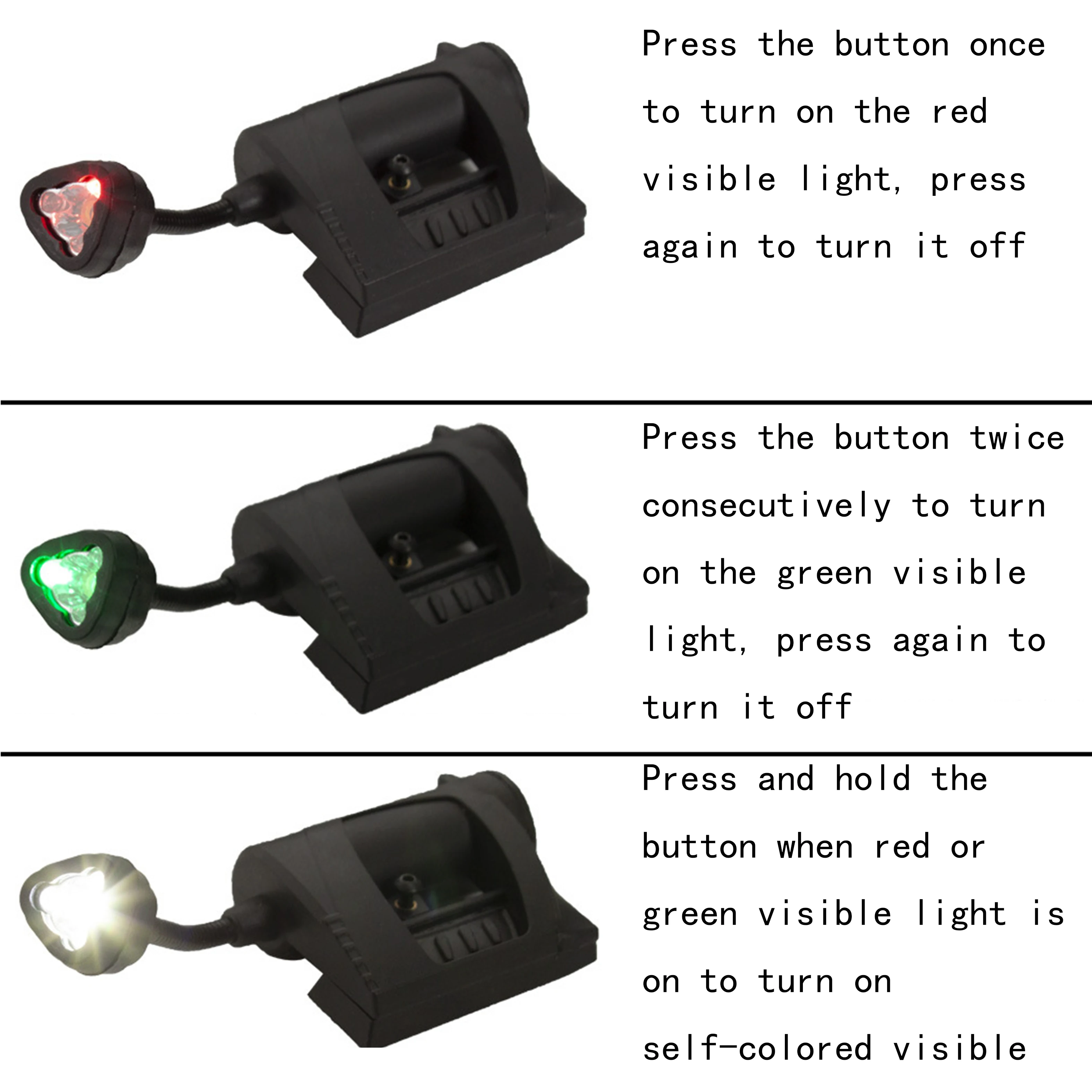 MPLS Lámpara de casco táctico de tres niveles y tres colores Linterna frontal alimentada por batería para exteriores - imagen 4