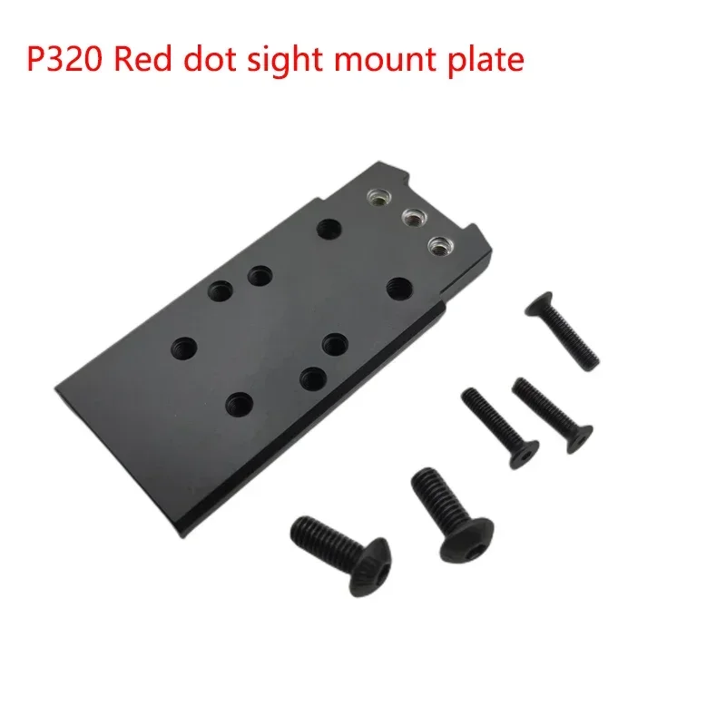 Base de placa de montaje de mira trasera táctica CNC de Metal P320 M17 M18 apta para S-IG SRO accesorios universales de pistola de mira de punto rojo - imagen 4