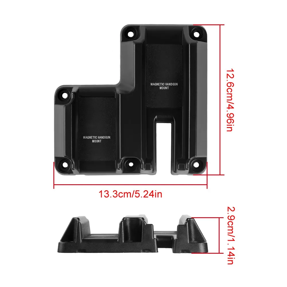 Soporte magnético para pistola, soporte táctico de extracción rápida para armas, soporte de pared para escritorio, soporte para pistola de coche para Glock 17 19 43X P365 Taurus - imagen 5