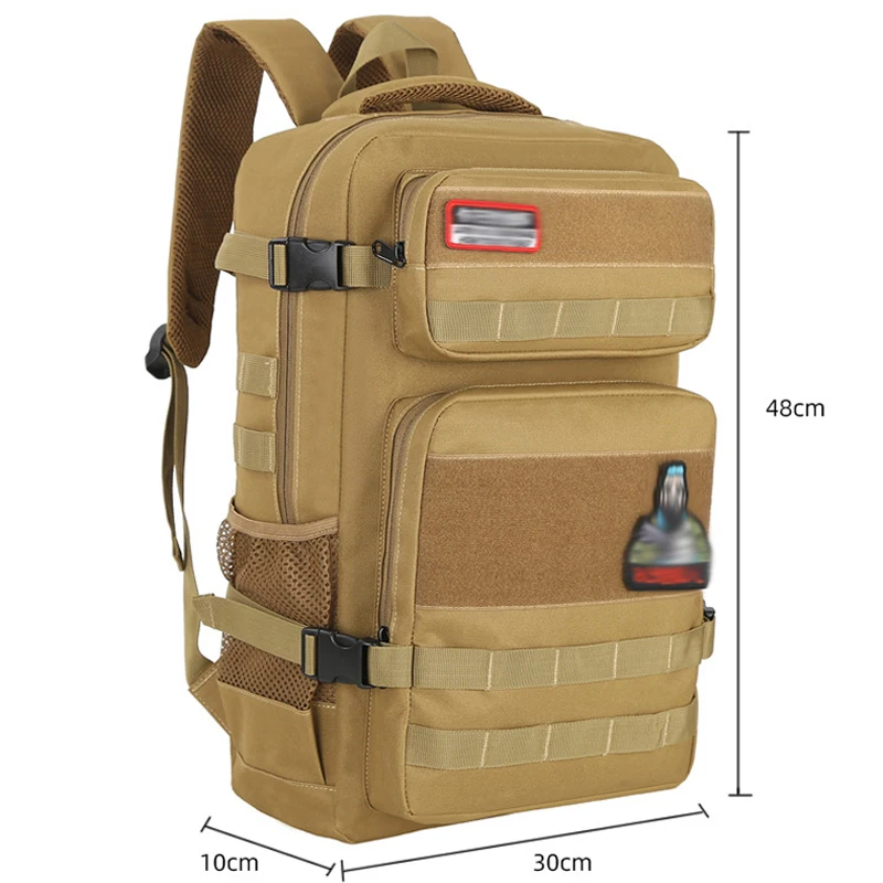 Mochila táctica de escalada para deportes al aire libre, paquete de senderismo y acampada, bolsa de senderismo, sujetadores de gancho y bucle, sistema láser Molle para hombres - imagen 4