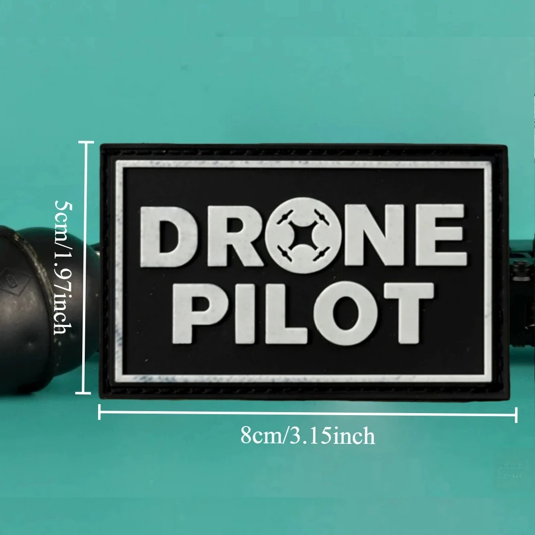 Parches de gancho y bucle de PVC DRONE PILOT para ropa, insignia de moral táctica, pegatina decorativa para mochila del ejército militar - imagen 3
