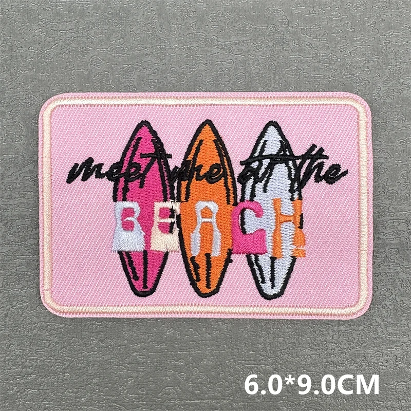 Parche bordado letras rosas de dibujos animados para coser o planchar - imagen 4