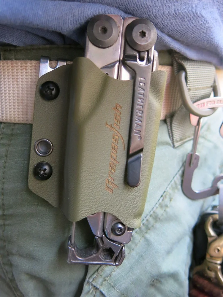 3 set/lote cuchillo de acero inoxidable herramientas EDC alicates de funda Kydex Clips traseros de vaina cuchillos manga abrazadera de cintura accesorio de fabricación DIY - imagen 5