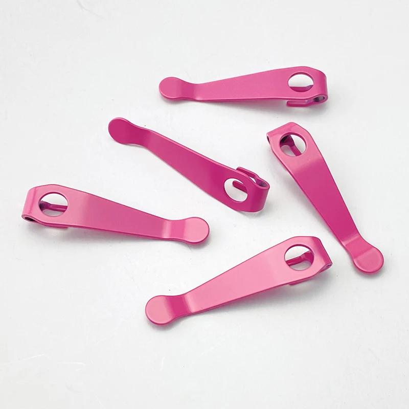 Clip de cuchillo de bolsillo plegable de Color rosa para Para2 C81 C10 C11, Clips traseros, Clip de cintura de titanio, accesorios de reacondicionamiento, 1 pieza - imagen 4