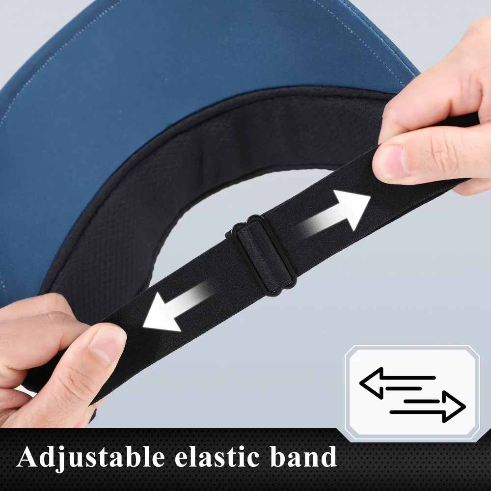 Sombreros de Sol para ciclismo, visera elástica, transpirable, absorbente, protección UV, parte superior vacía, tenis, Golf, correr, bicicleta, hombres y mujeres - imagen 2