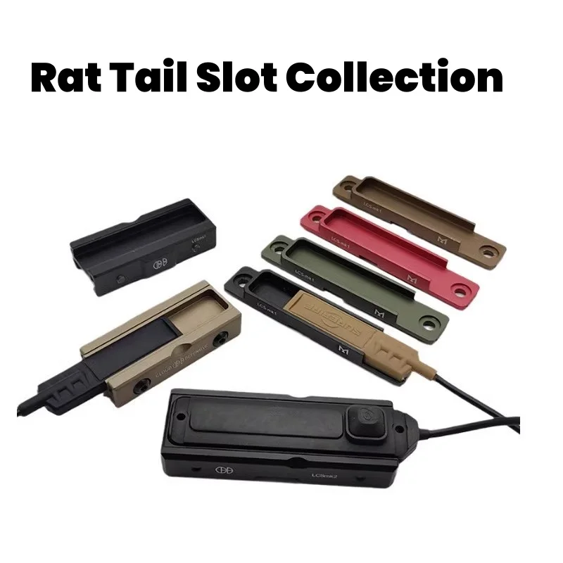 Linterna táctica con ranura trasera para ratón, interruptor de cinta, montaje M300 M600 X400, luces de luz de explorador