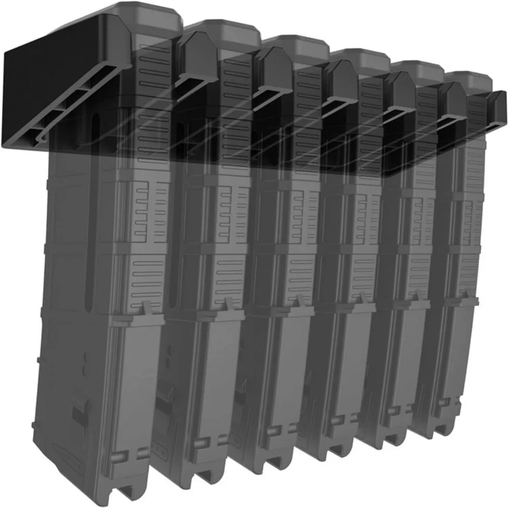 Soporte táctico para revistas estándar 6X AR15 PMAG, soporte magnético para montaje en pared, almacenamiento seguro para accesorios Airsoft de caza