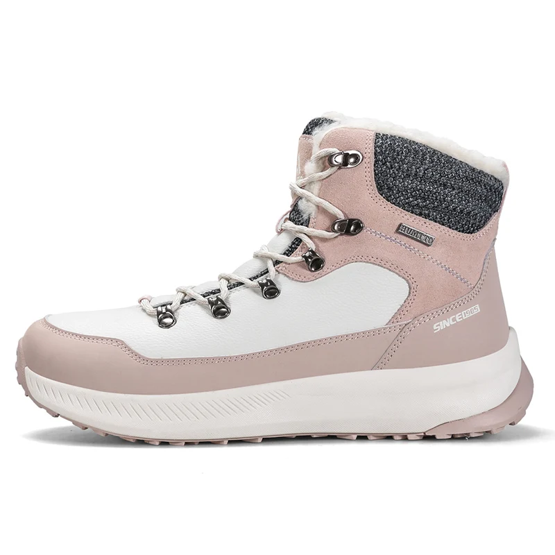 HUMTTO-Botas de nieve al aire libre para hombre y mujer, zapatos de senderismo de algodón de felpa, trekking cálido, impermeable, escalada, resistente al frío, zapatillas de esquí - imagen 5