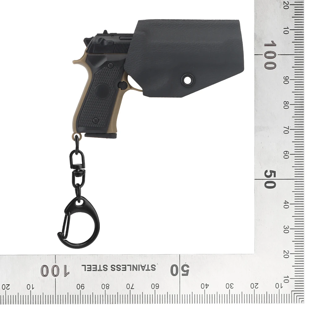 Llavero M92 con funda Kydex 1:4, modelo decorativo con forma de pistola reducida, regalo de cumpleaños, caza, novedad de 2022 - imagen 5