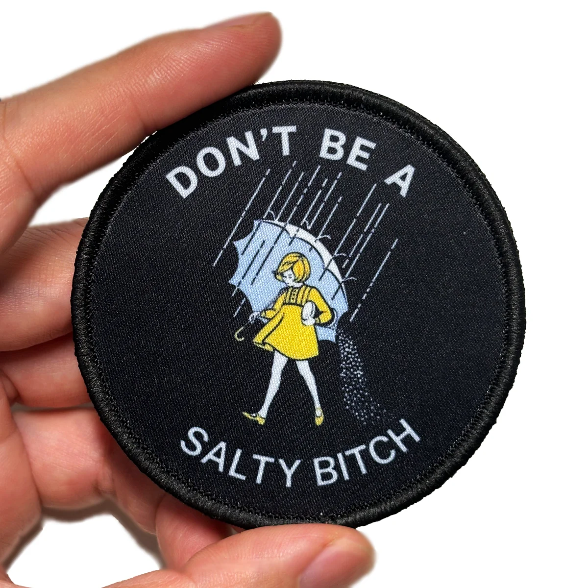 Don't Be A Salty Patch, Parche de moral bordado con cierre de gancho y bucle para mochilas, chaquetas, sombreros - imagen 2