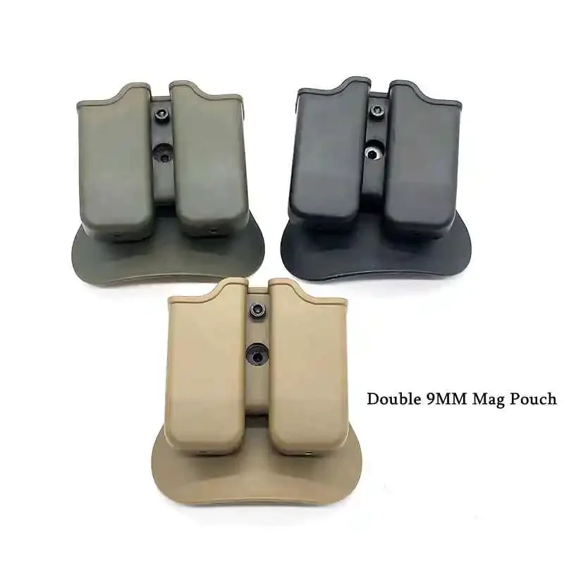 Portarrollos doble Universal 9mm.40 Mag funda para Glock 17 Beretta M9 M92 USP Paddle Magazine bolsa - imagen 2