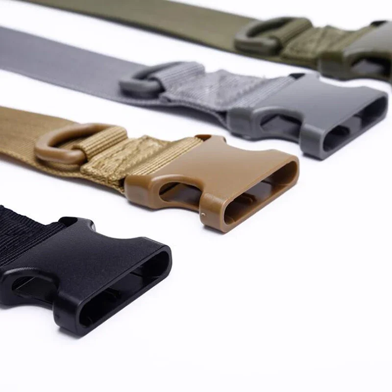 Cinturón táctico para caza y senderismo, PC duro militar, hebilla magnética de liberación rápida, cinturón militar, nailon Real suave, accesorios deportivos Airsoft - imagen 4