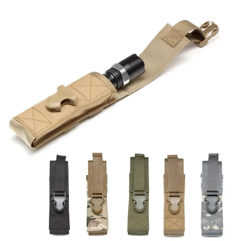 Bolsa táctica MOLLE para linterna, colgante cintura camuflaje - imagen 2