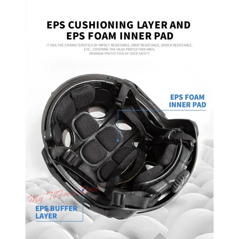 Casco de rescate con orificio de ventilación de ángulo recto FMA FAST SF, versión ABS actualizada, casco protector de entrenamiento seguro para montar - imagen 5