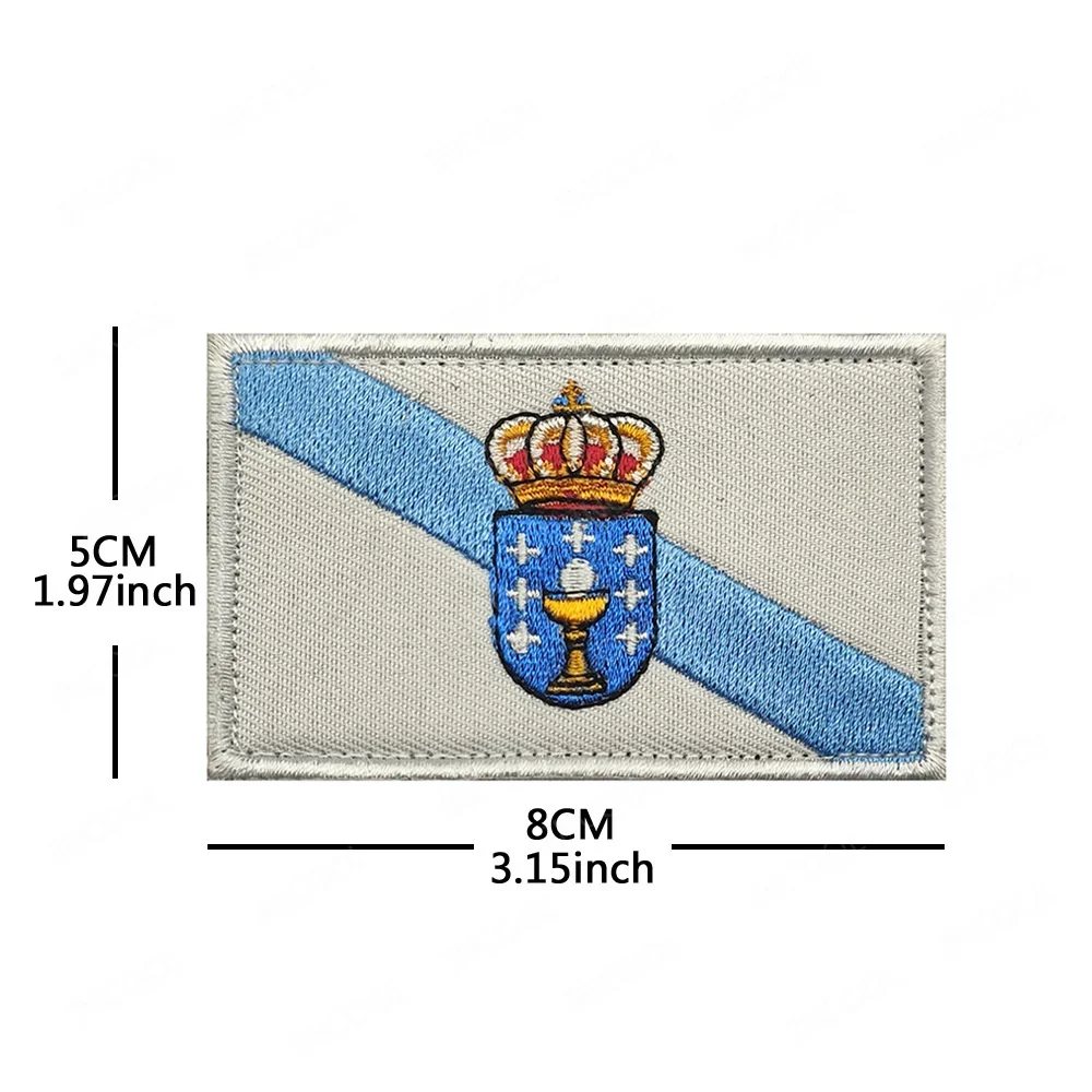 Galice Cataluña Valencia Andalucía Asturias Bandera Española Parches Tácticos Insignias Bordadas para Mochilas Accesorios de Ropa - imagen 2