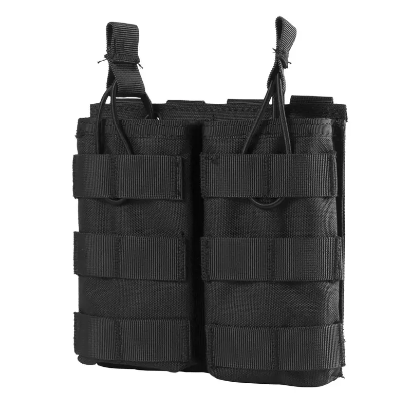 ONETIGRIS-bolsa táctica M4/M16 doble para revistas, riñonera abierta para caza, Paintball Airsoft AR AK Mag, bolsas con soporte - imagen 4