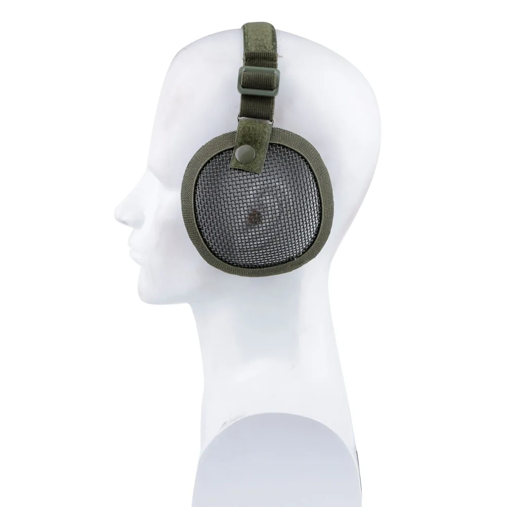 Protector de oreja de malla de acero táctico, orejera militar, equipo de caza Airsoft, cubierta de protección para los oídos, accesorios de Paintball - imagen 3